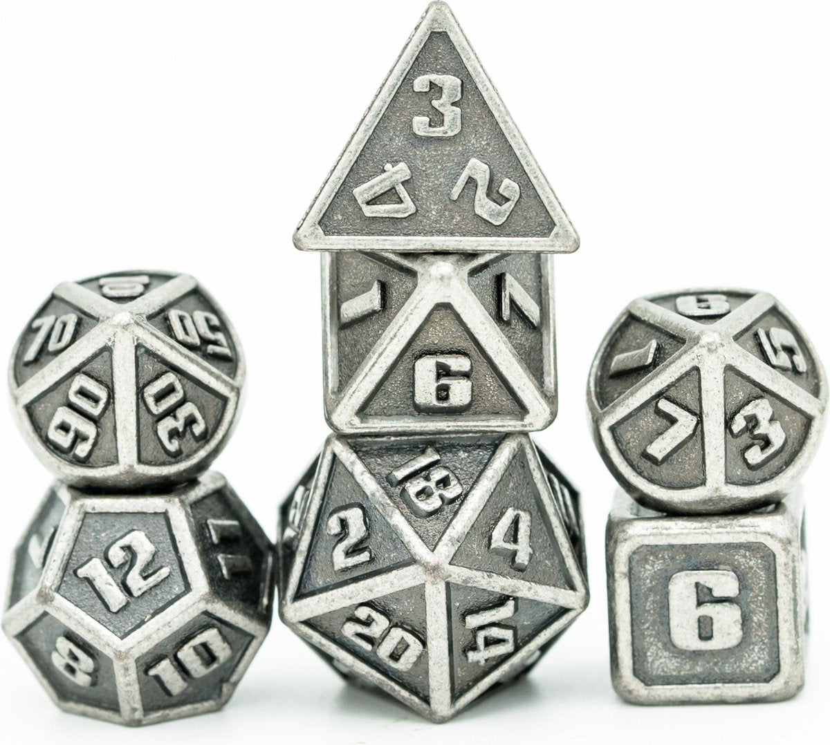 Mini juego de dados de metal