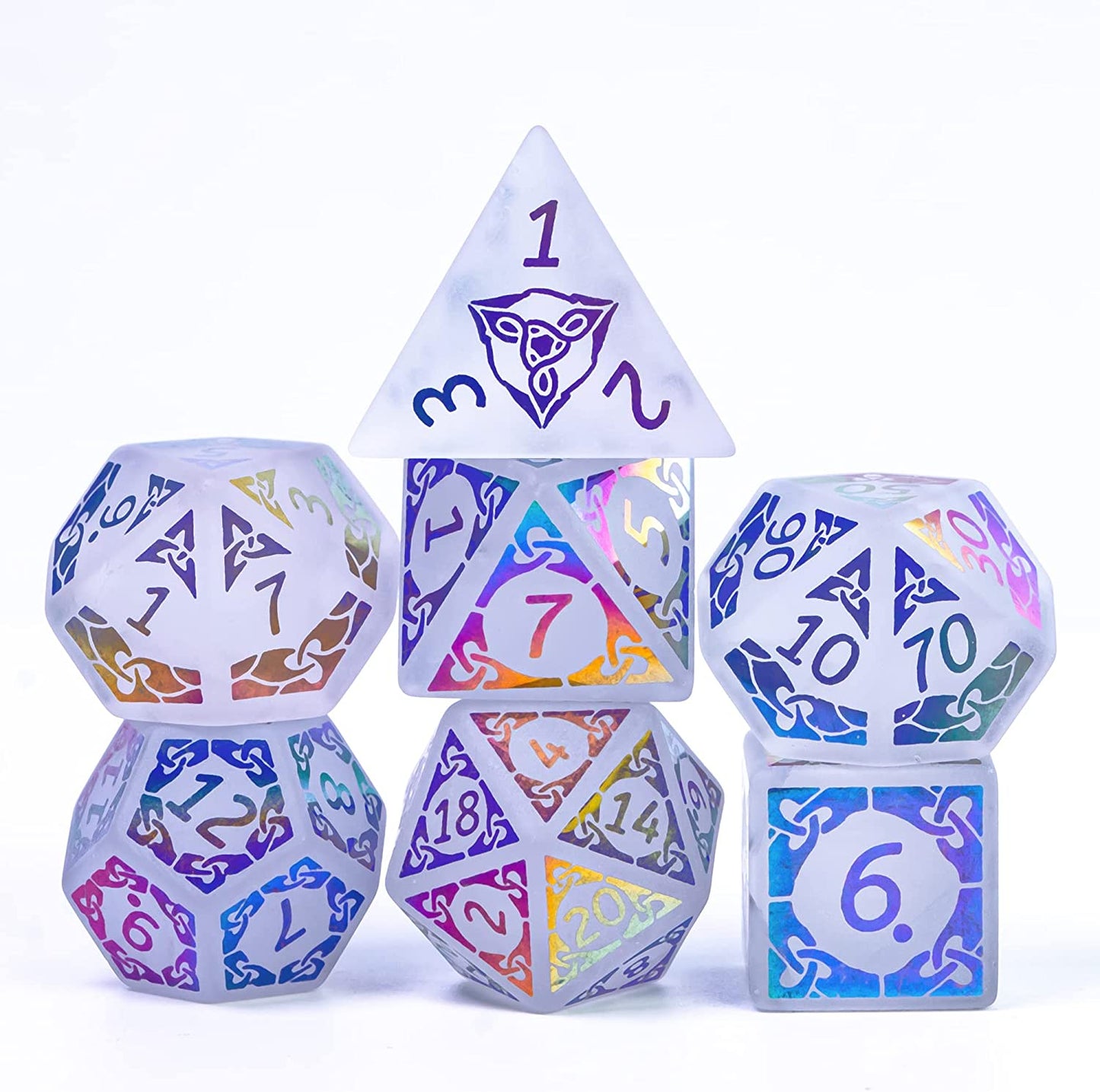 White Quartz Dice Set