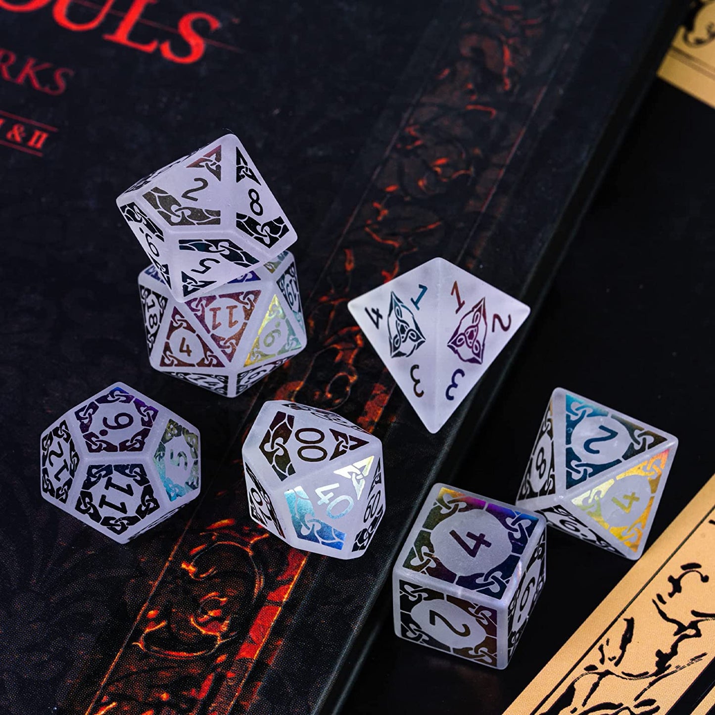 White Quartz Dice Set