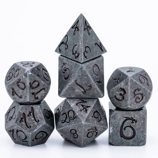 Dragon Numbers Metal Dice Set