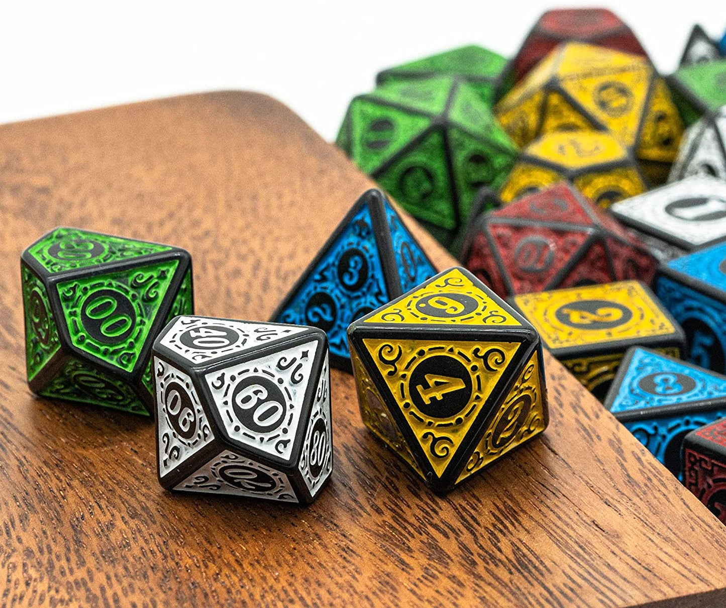 Versierde Dobbelstenen Set
