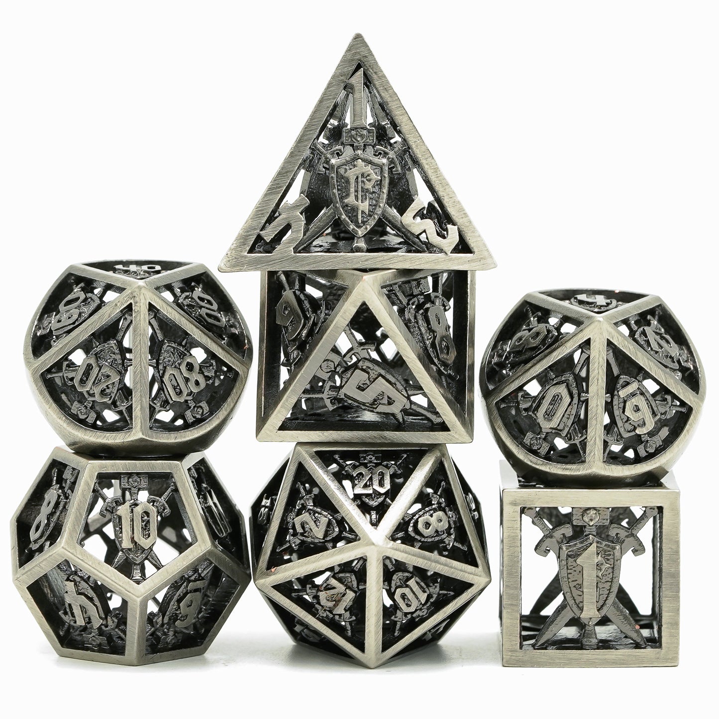 Genvi Metal Dice Retro Hollow Shield (Human Invincible)