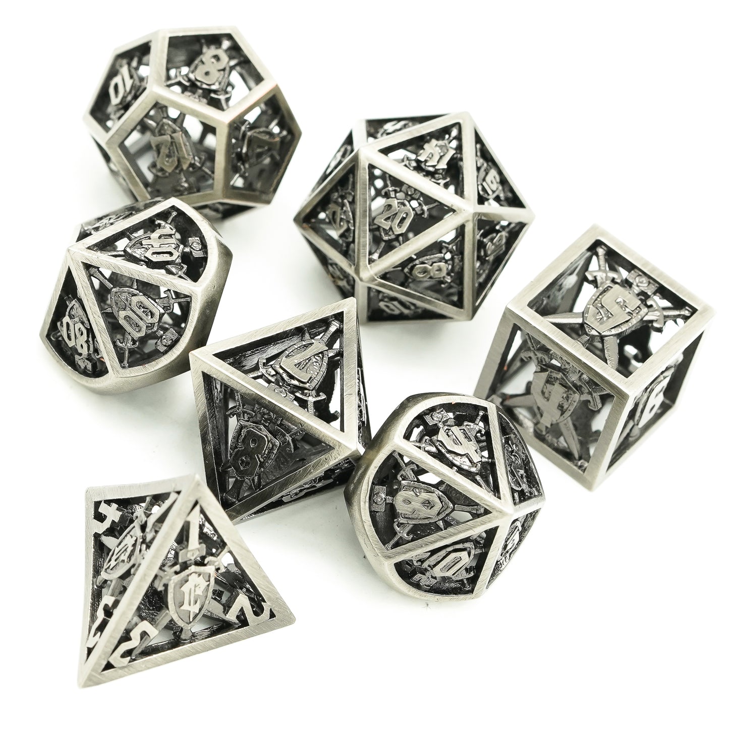 Genvi Metal Dice Retro Hollow Shield (Human Invincible)