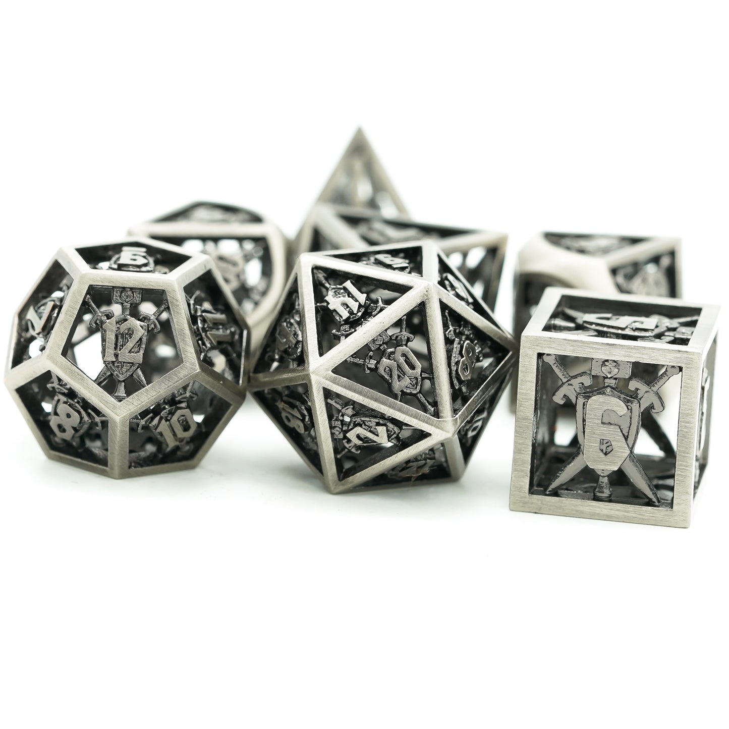Genvi Metal Dice Retro Hollow Shield (Human Invincible)