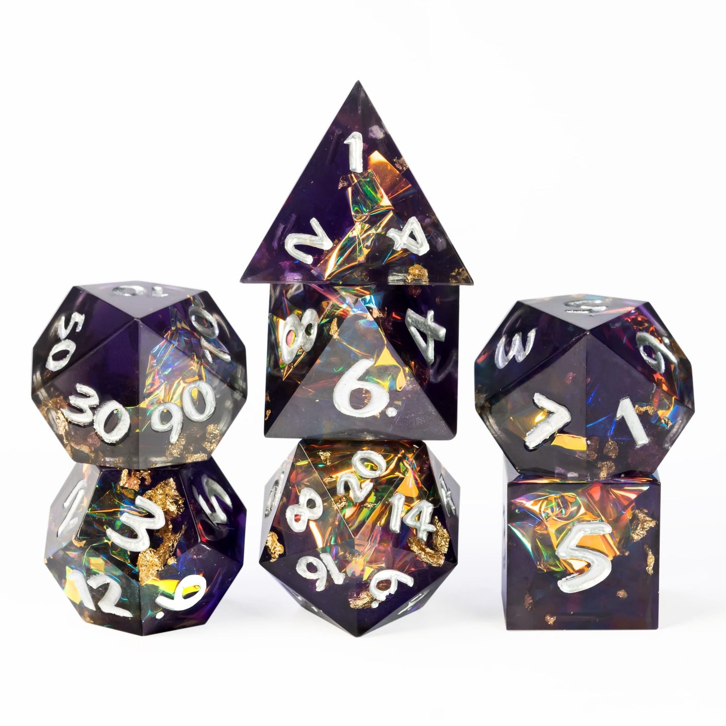 Glitter Papier Handgemaakte Dobbelstenen Set
