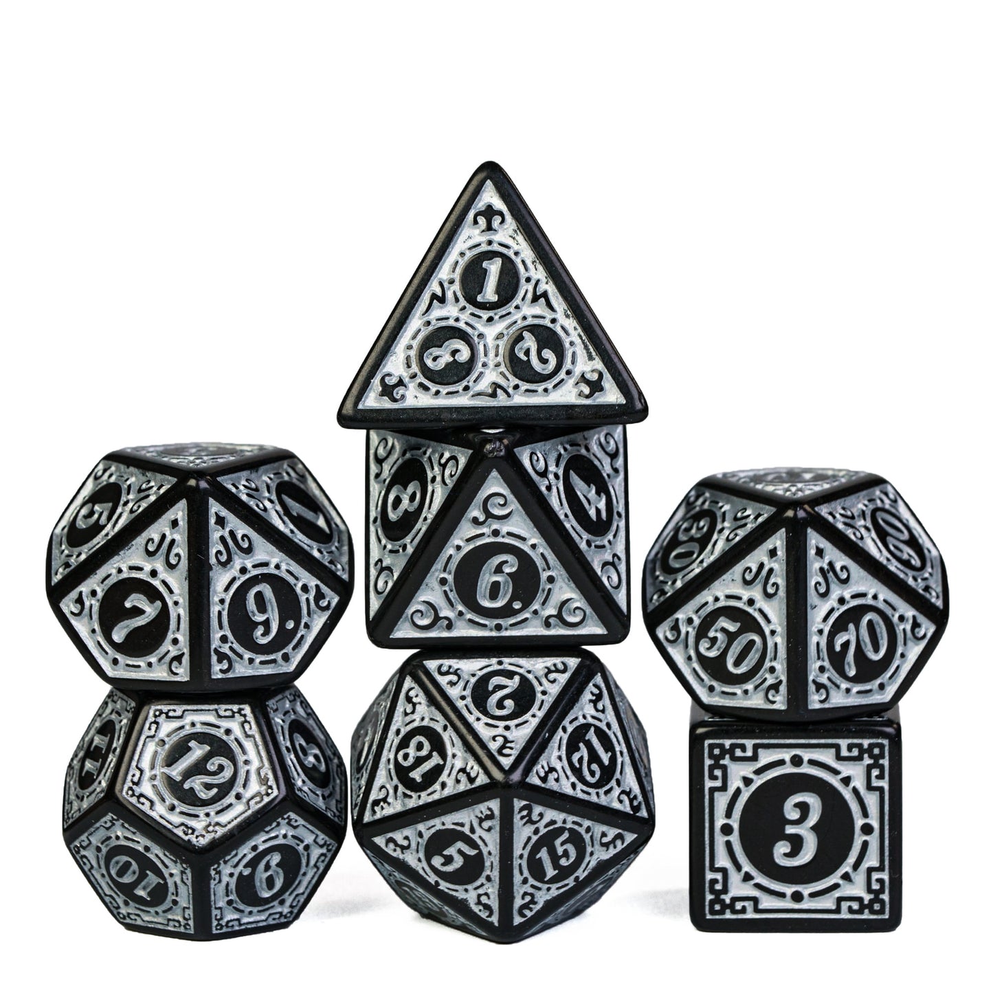 Versierde Dobbelstenen Set