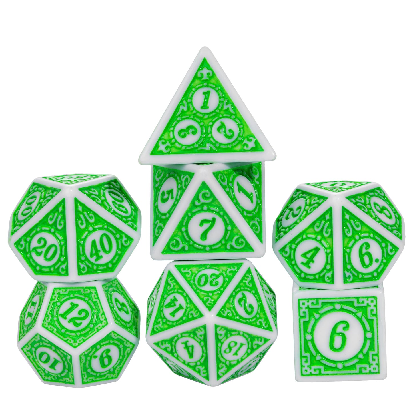 Gekleurde Patroon Dobbelstenen Set