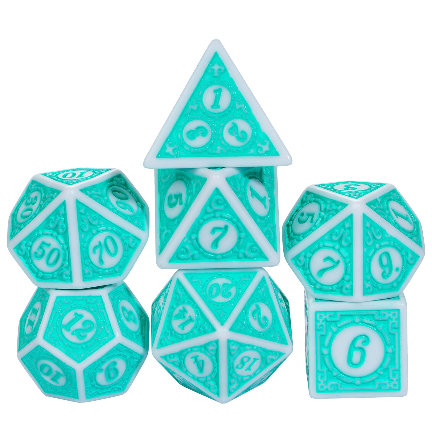 Gekleurde Patroon Dobbelstenen Set