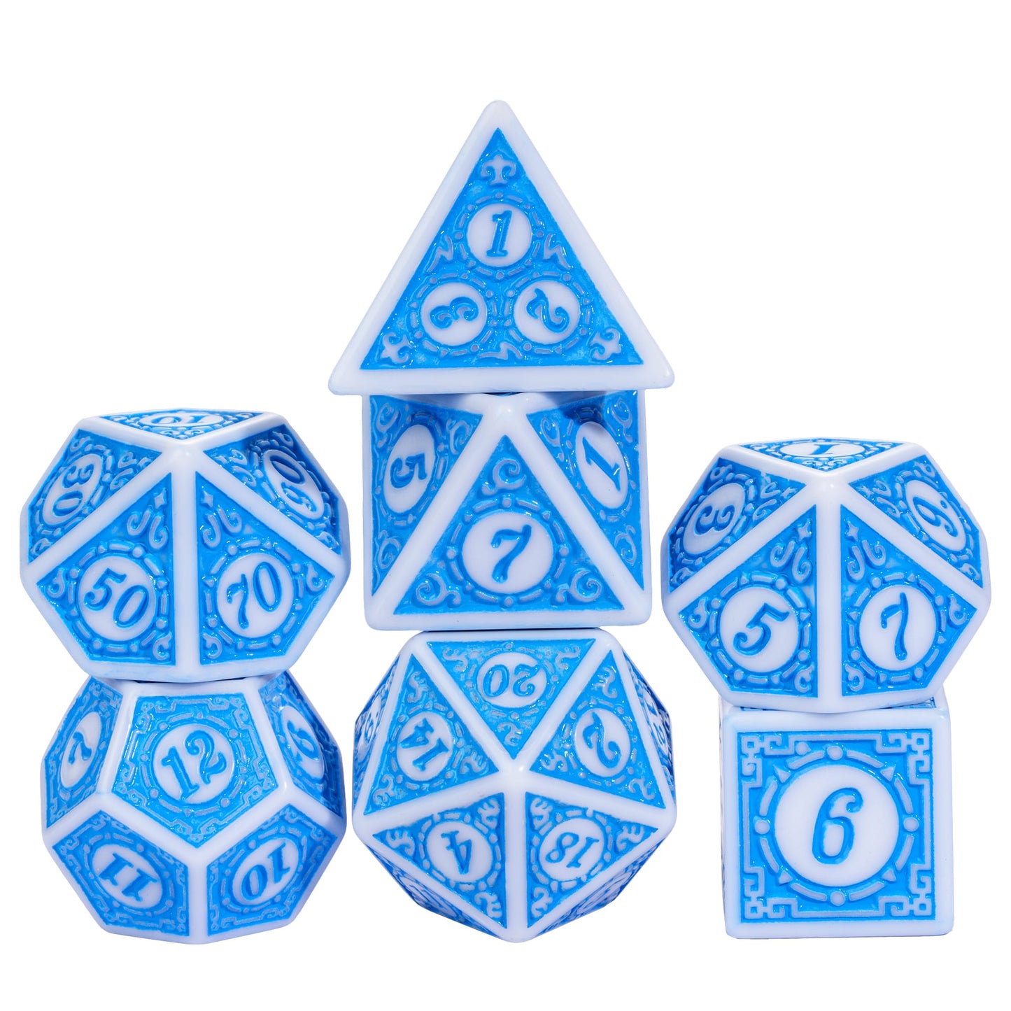 Gekleurde Patroon Dobbelstenen Set
