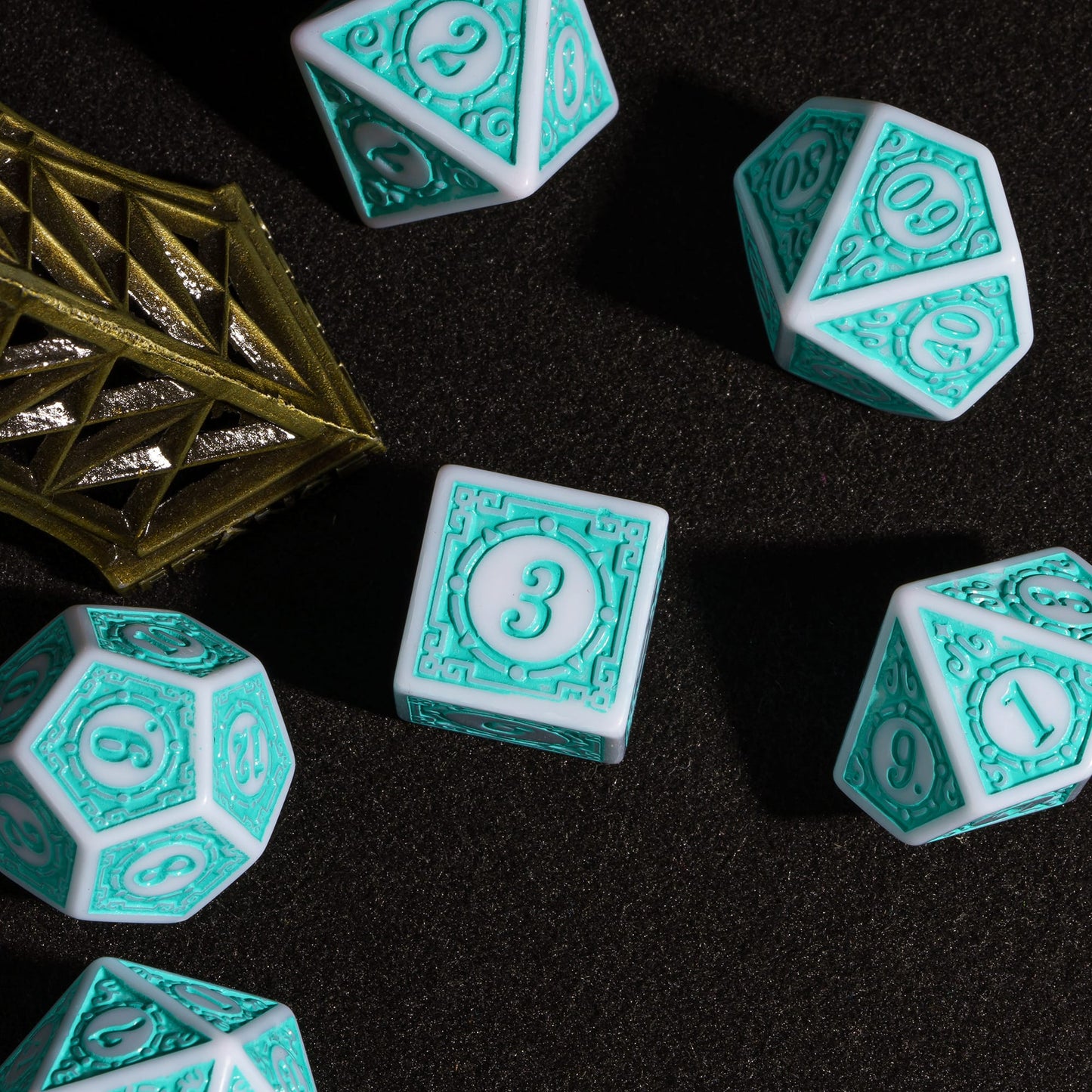 Gekleurde Patroon Dobbelstenen Set