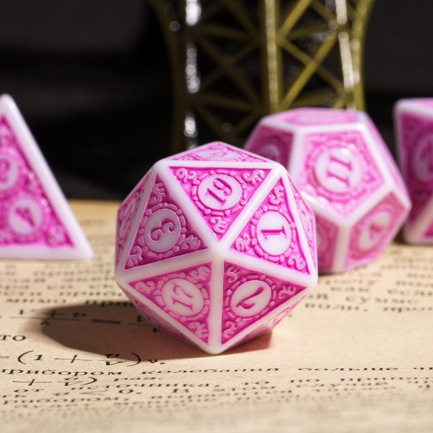 Gekleurde Patroon Dobbelstenen Set