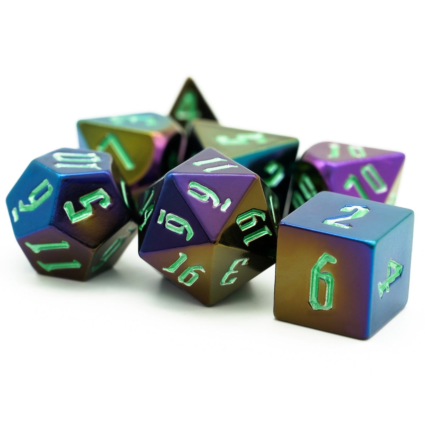 Metaal-effect Dobbelstenen Set