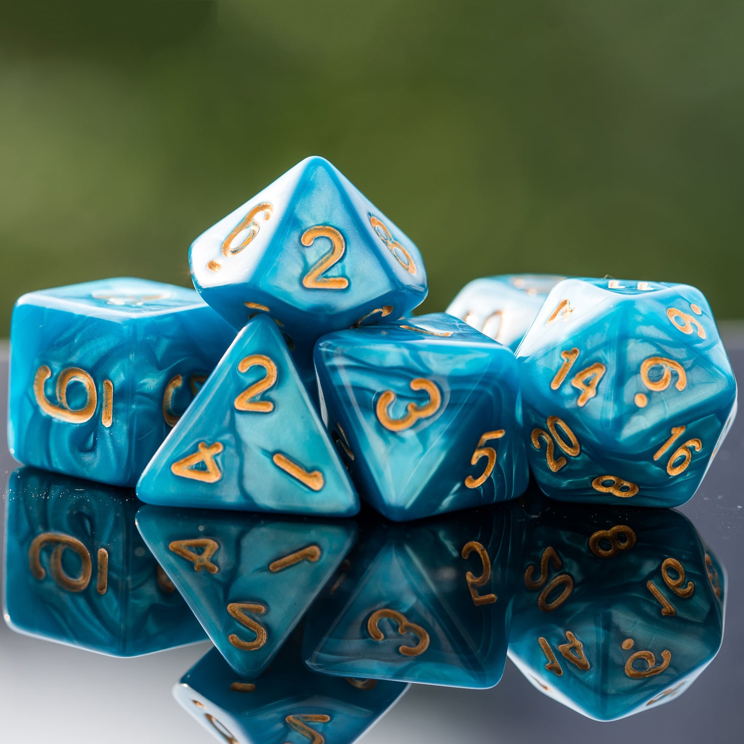 Dobbelstenen Set met Gouden Cijfers
