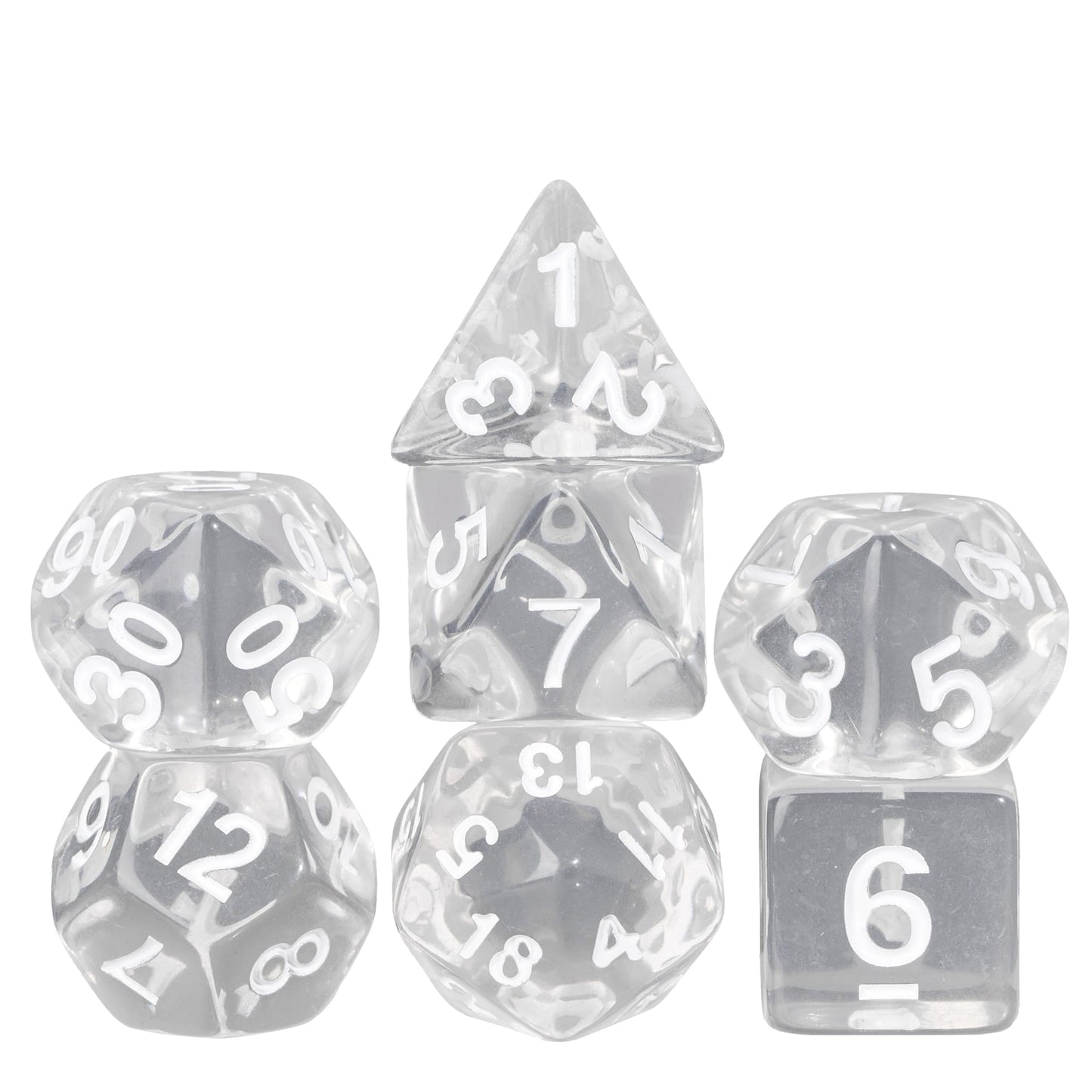 Transparante Dobbelstenen Set