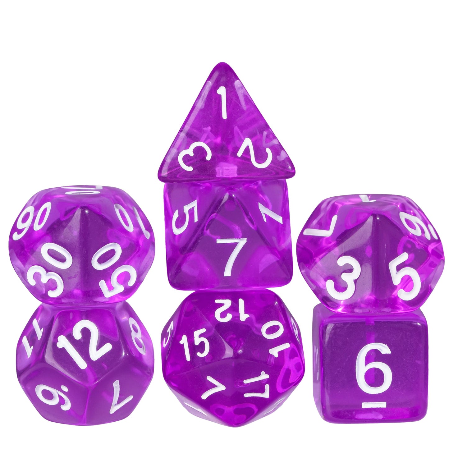 Transparante Dobbelstenen Set