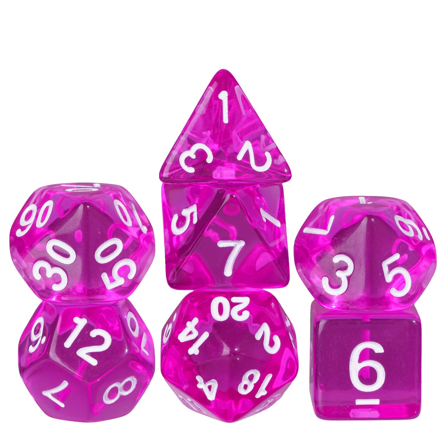 Transparante Dobbelstenen Set