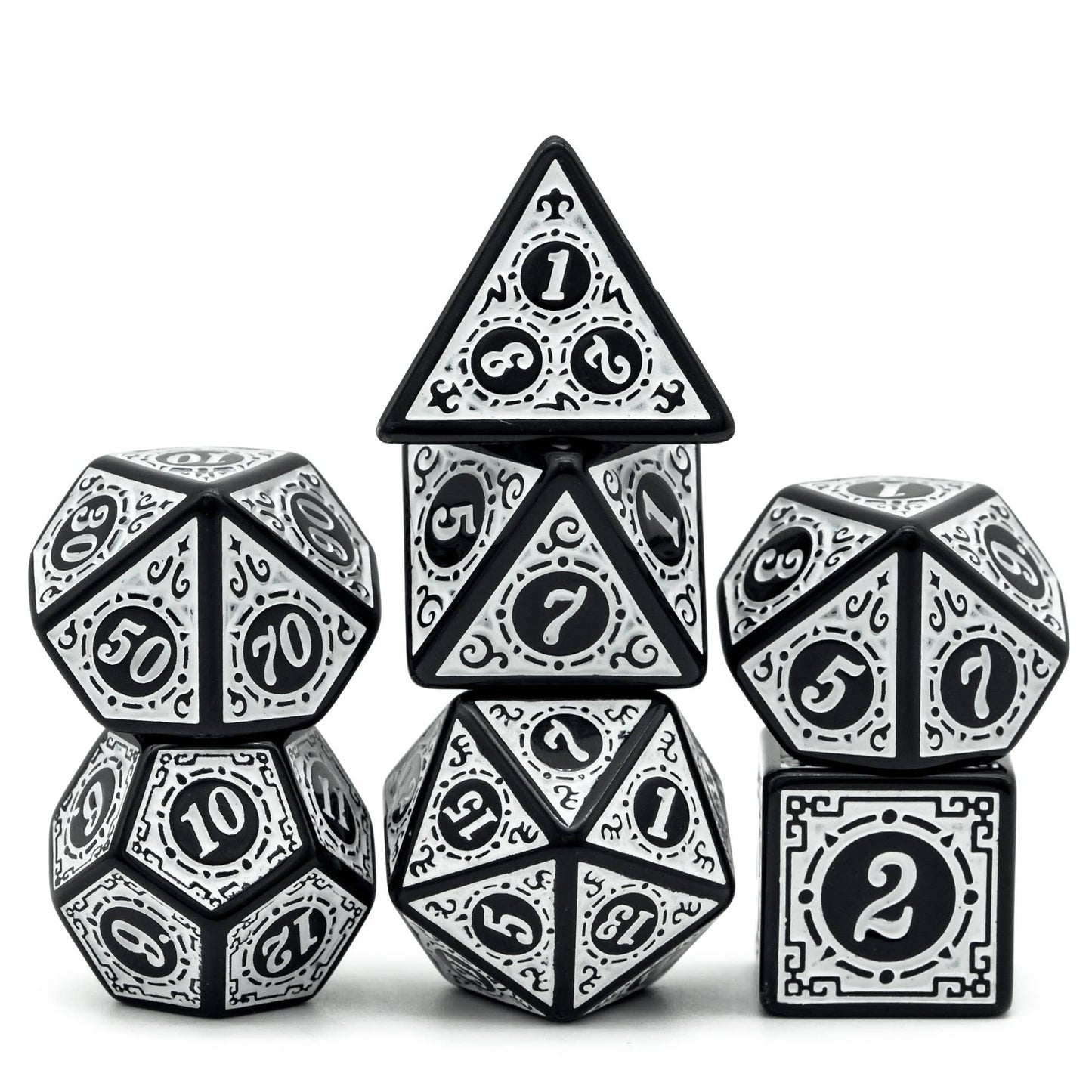 Versierde Dobbelstenen Set