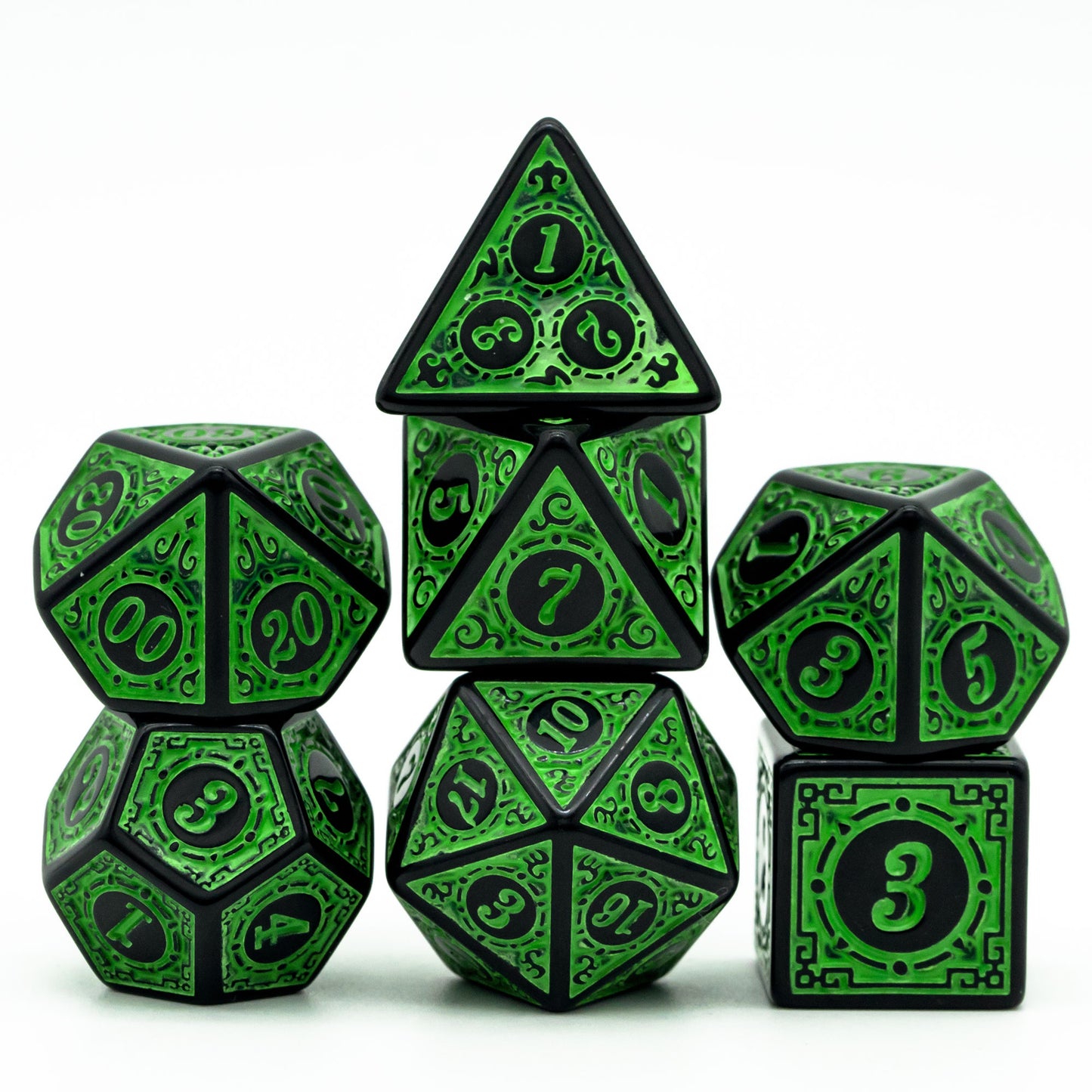 Versierde Dobbelstenen Set