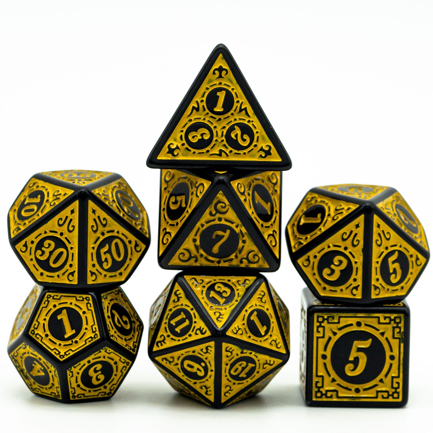 Versierde Dobbelstenen Set