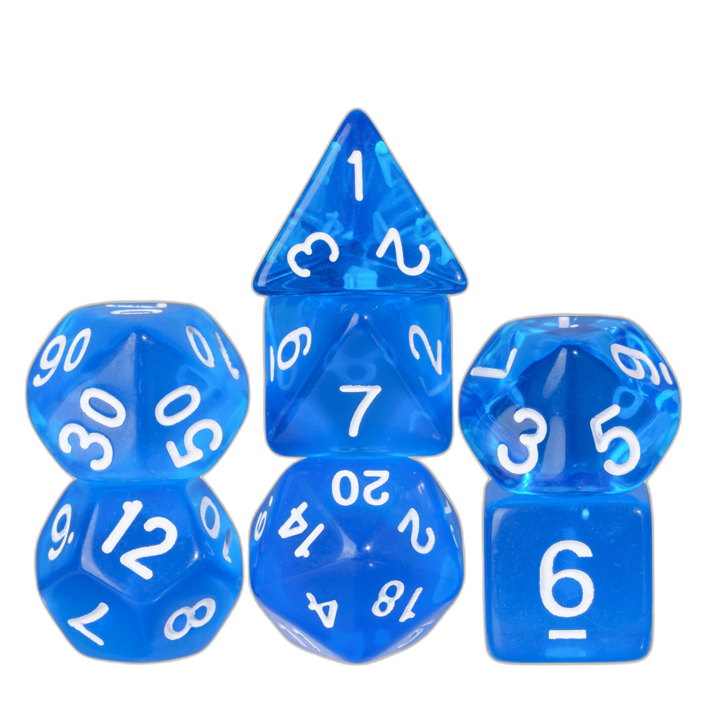 Transparante Dobbelstenen Set