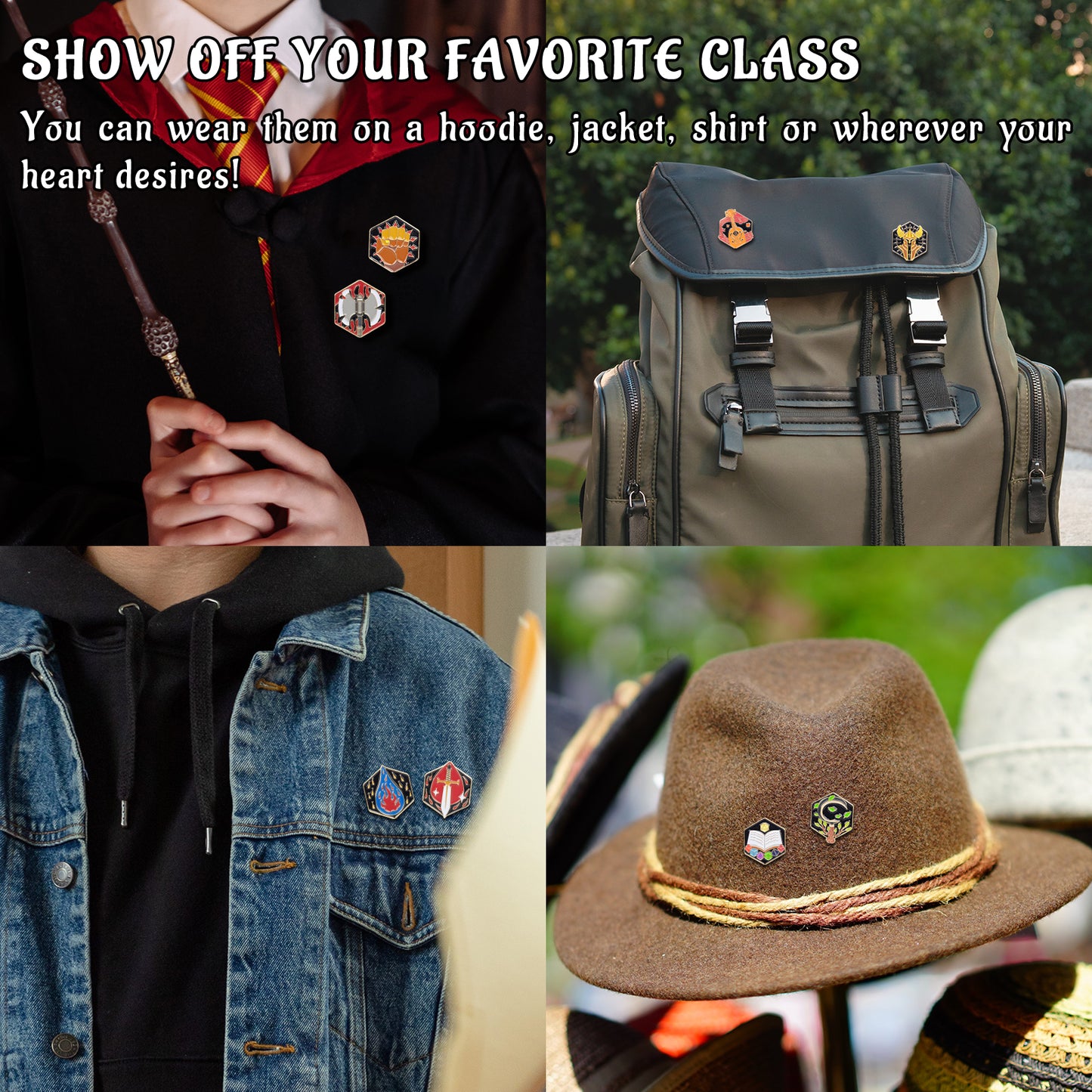 Dungeons and Dragons Character Class Pins