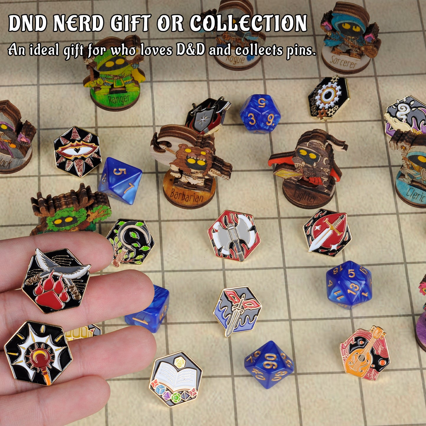 Dungeons and Dragons Character Class Pins