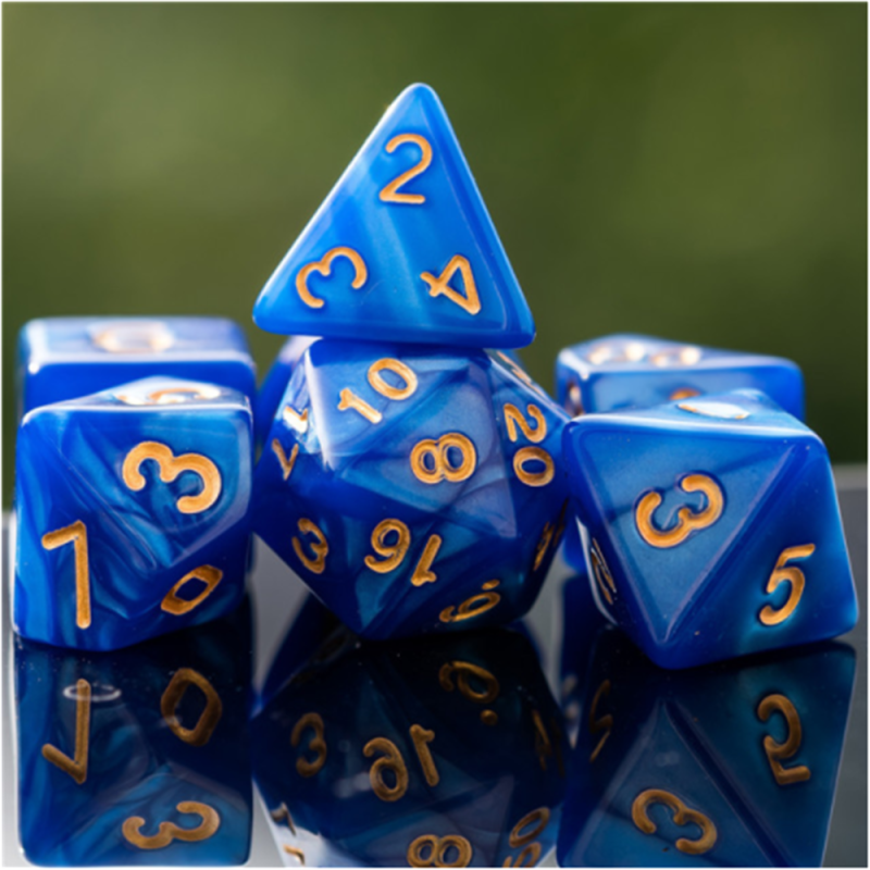Dobbelstenen Set met Gouden Cijfers