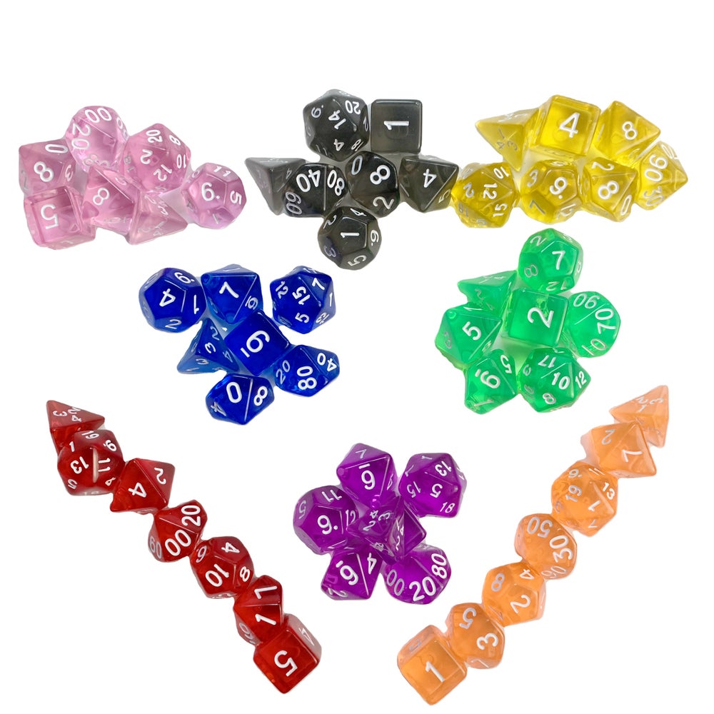 Transparante Dobbelstenen Set