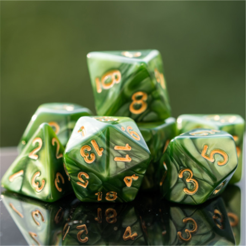 Dobbelstenen Set met Gouden Cijfers