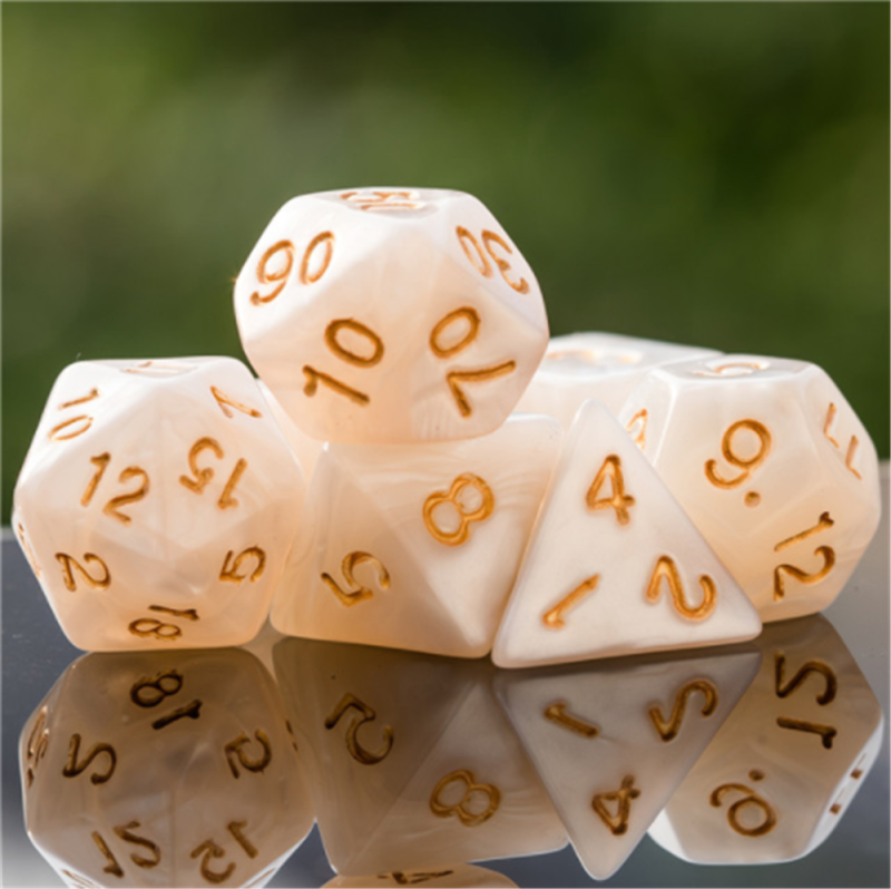Dobbelstenen Set met Gouden Cijfers