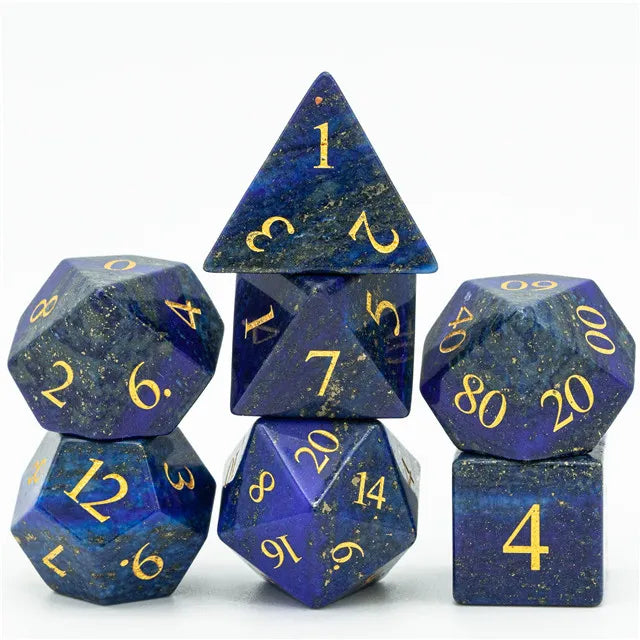 Dice Set Lapis Lazulli