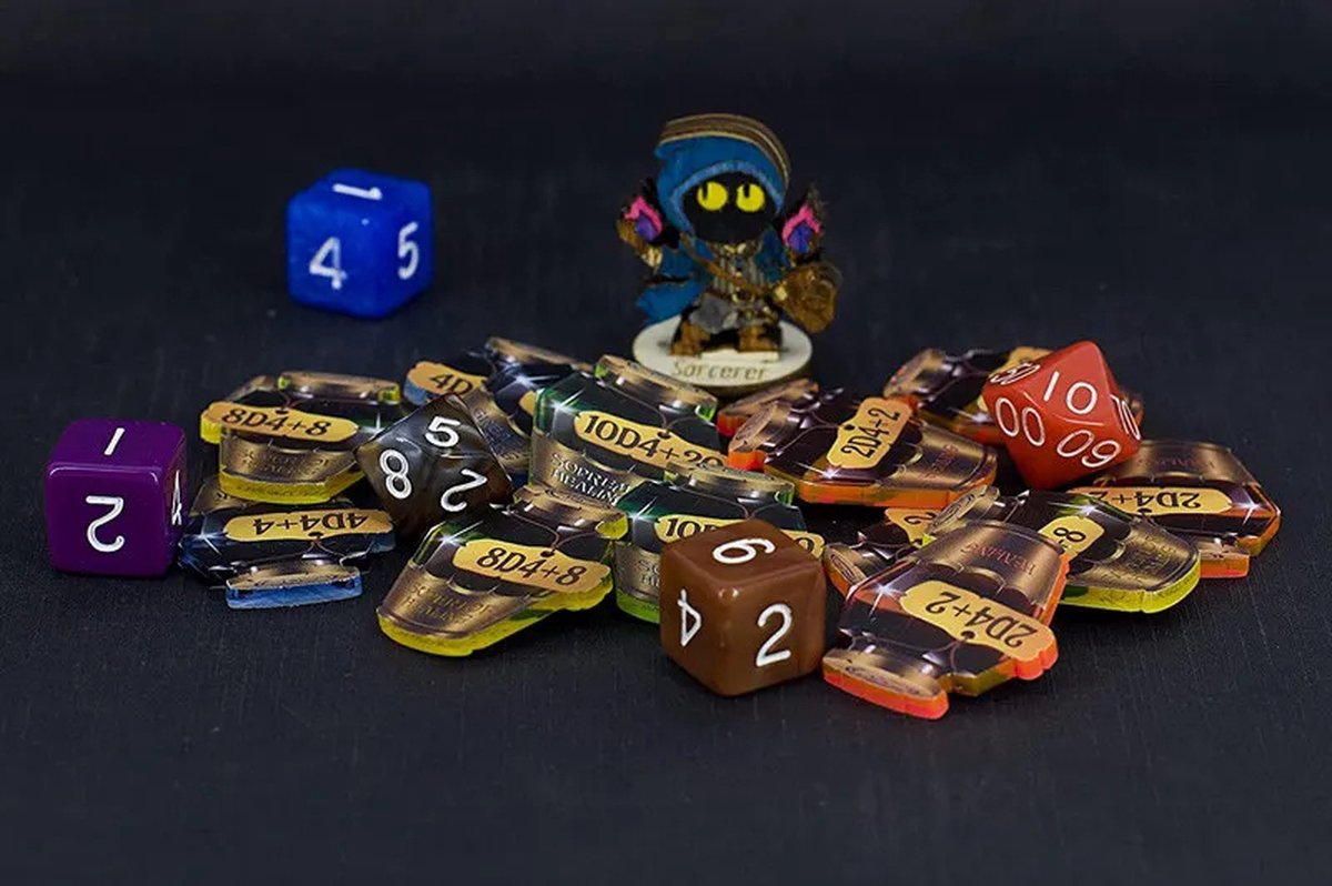 Conjunto de 15 fichas de poción curativa RPG acrílicas