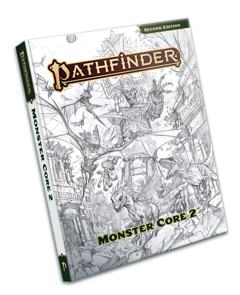 Pathfinder RPG Monster Core 2 Sketch Cover