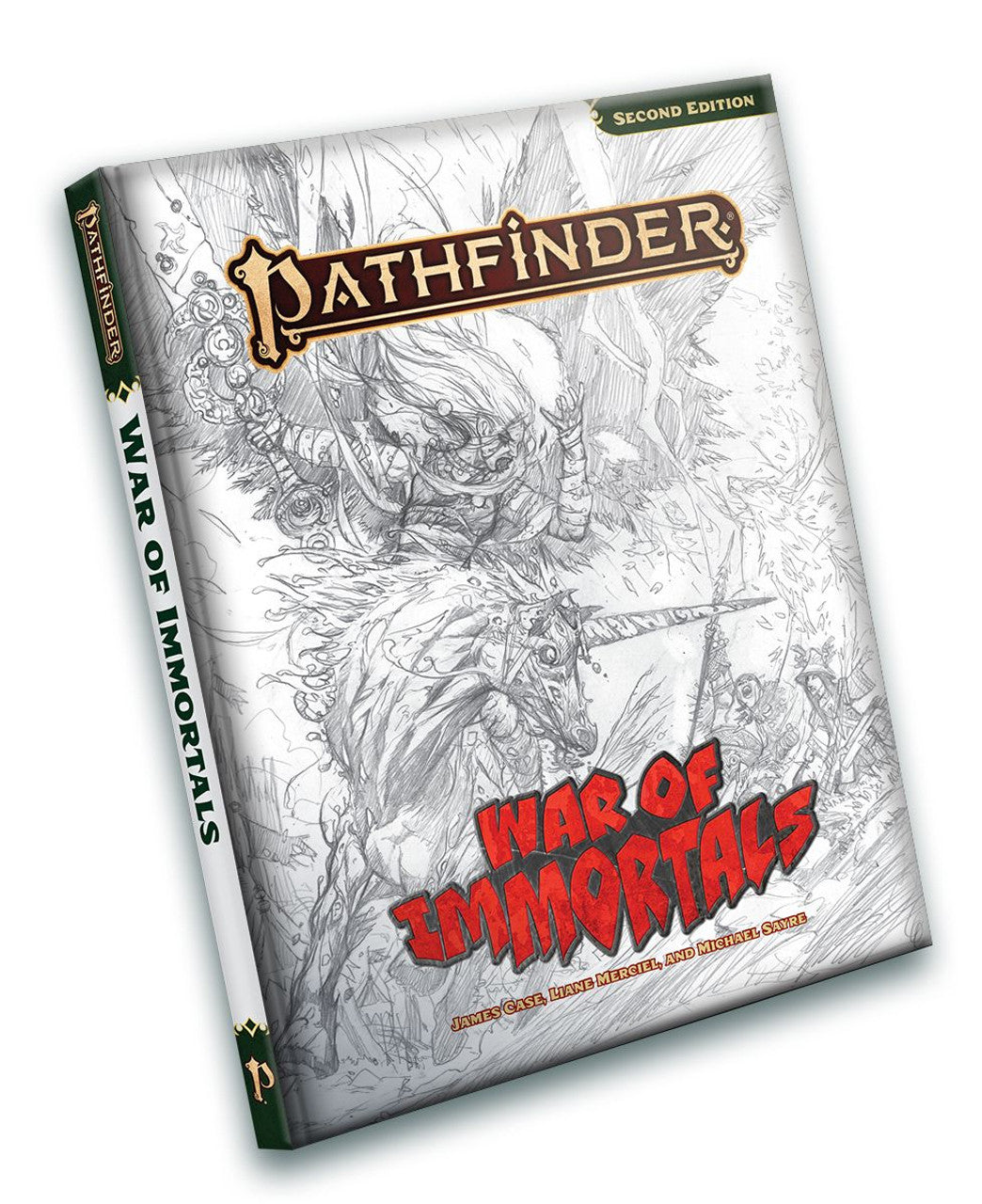 Portada del boceto de Pathfinder: La Guerra de los Inmortales
