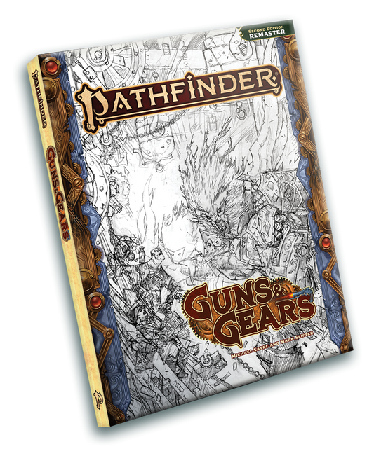 Portada del boceto remasterizado de Pathfinder Guns &amp; Gears