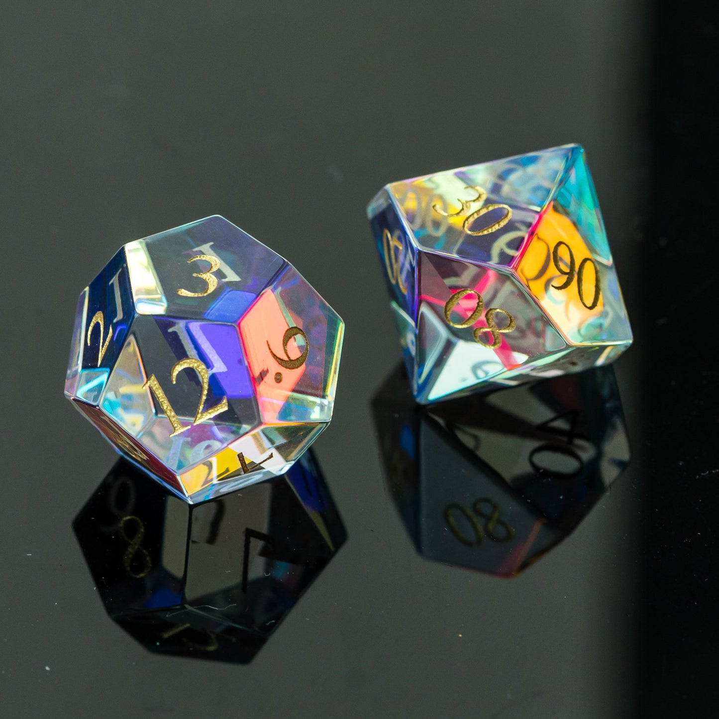 Glass Prism Dice Set