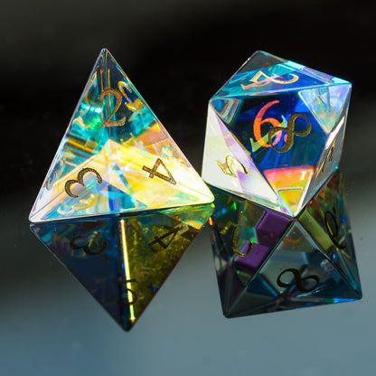 Glass Prism Dice Set