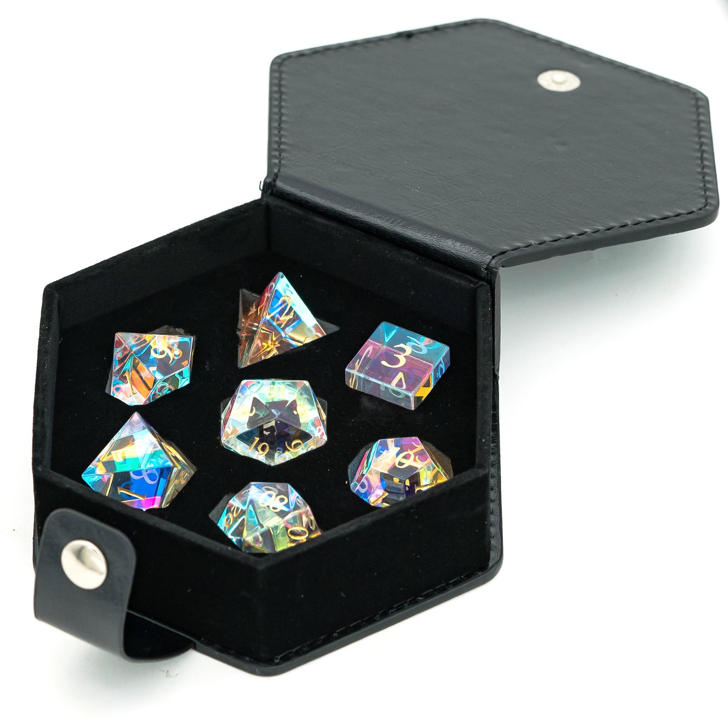 Glass Prism Dice Set