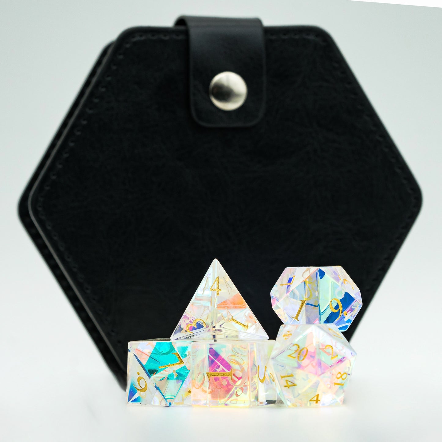 Glass Prism Dice Set