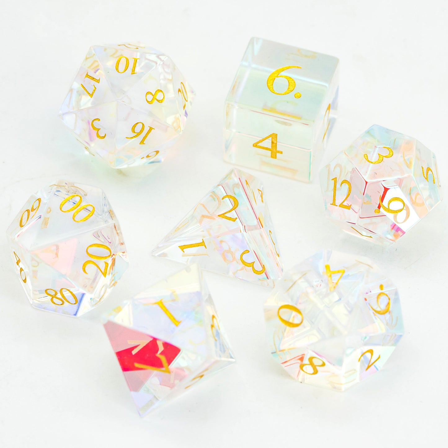 Glass Prism Dice Set