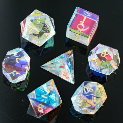 Glass Prism Dice Set