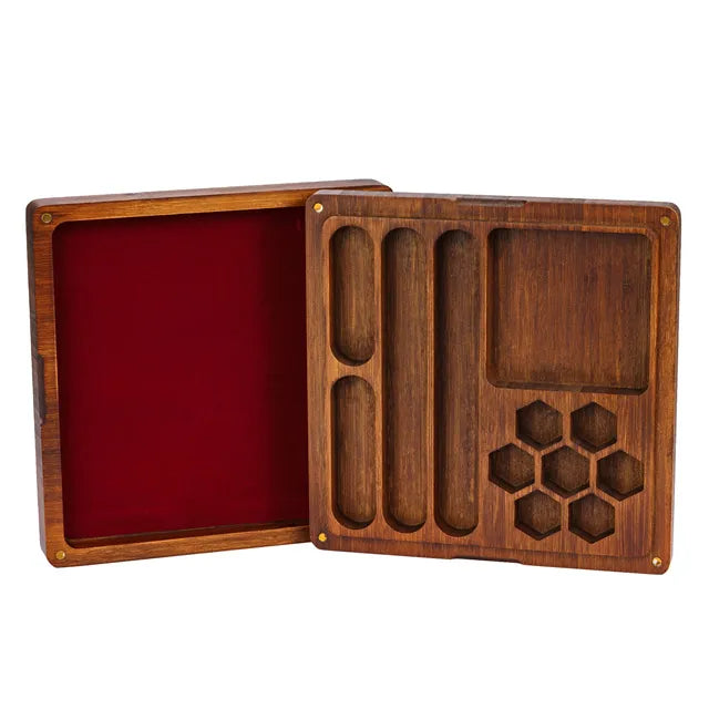 Wooden Dice Tray Brown