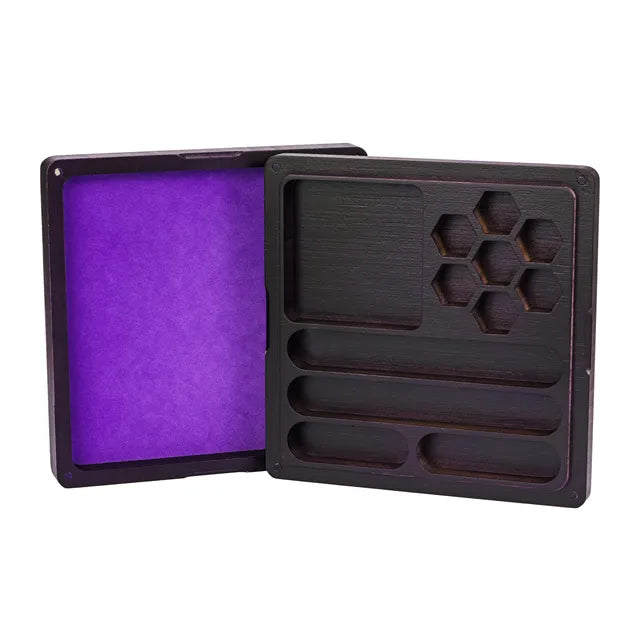 Wooden Dice Tray Purple