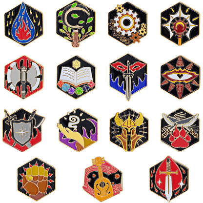 Dungeons and Dragons Character Class Pins