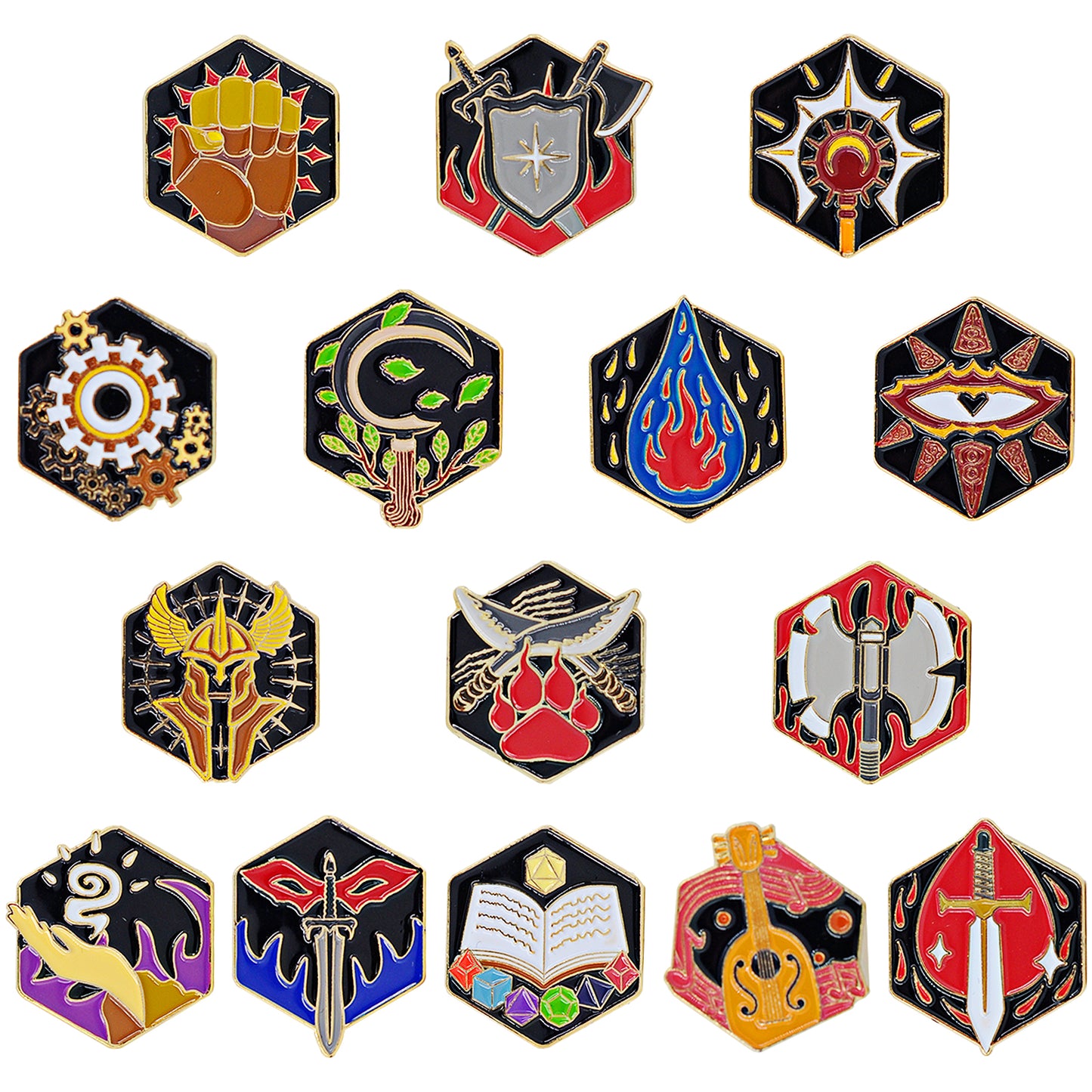 Dungeons and Dragons Character Class Pins