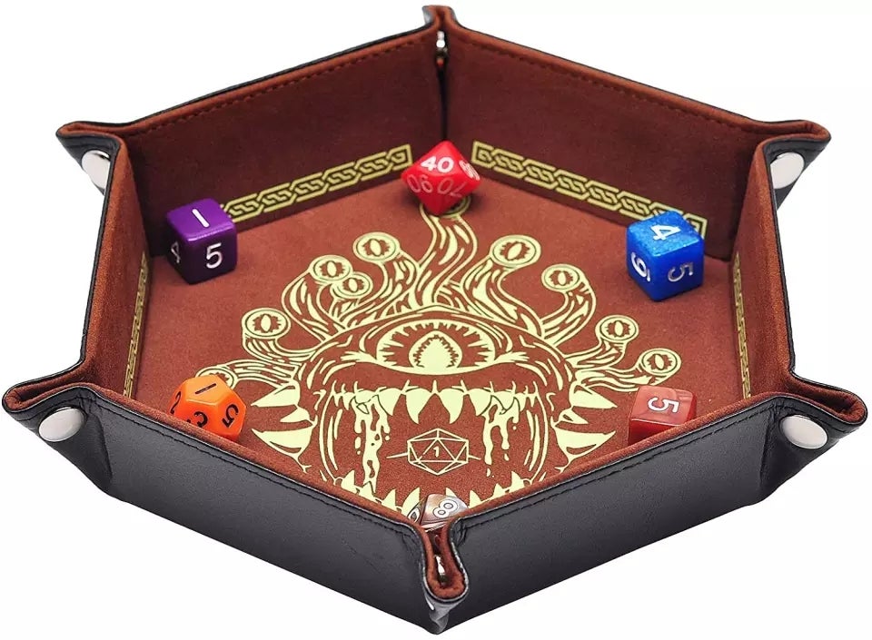 Dice tray with Beholder Print