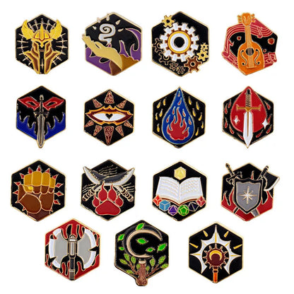 Dungeons and Dragons Character Class Pins